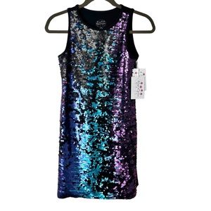 Pippa & Julie Sequin Dress in Blue and Purple